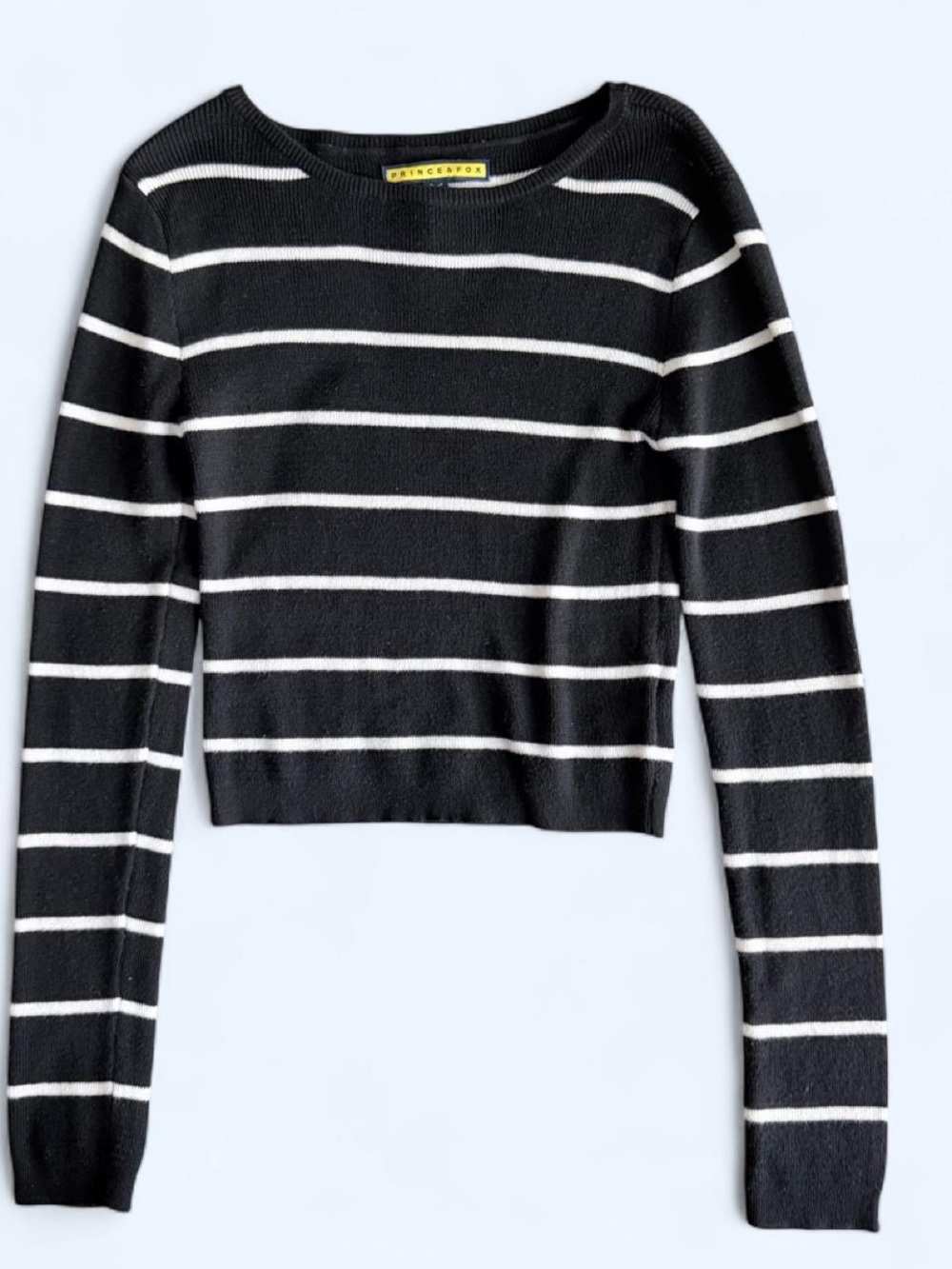 Prince & Fox Black and White Striped Knit Top